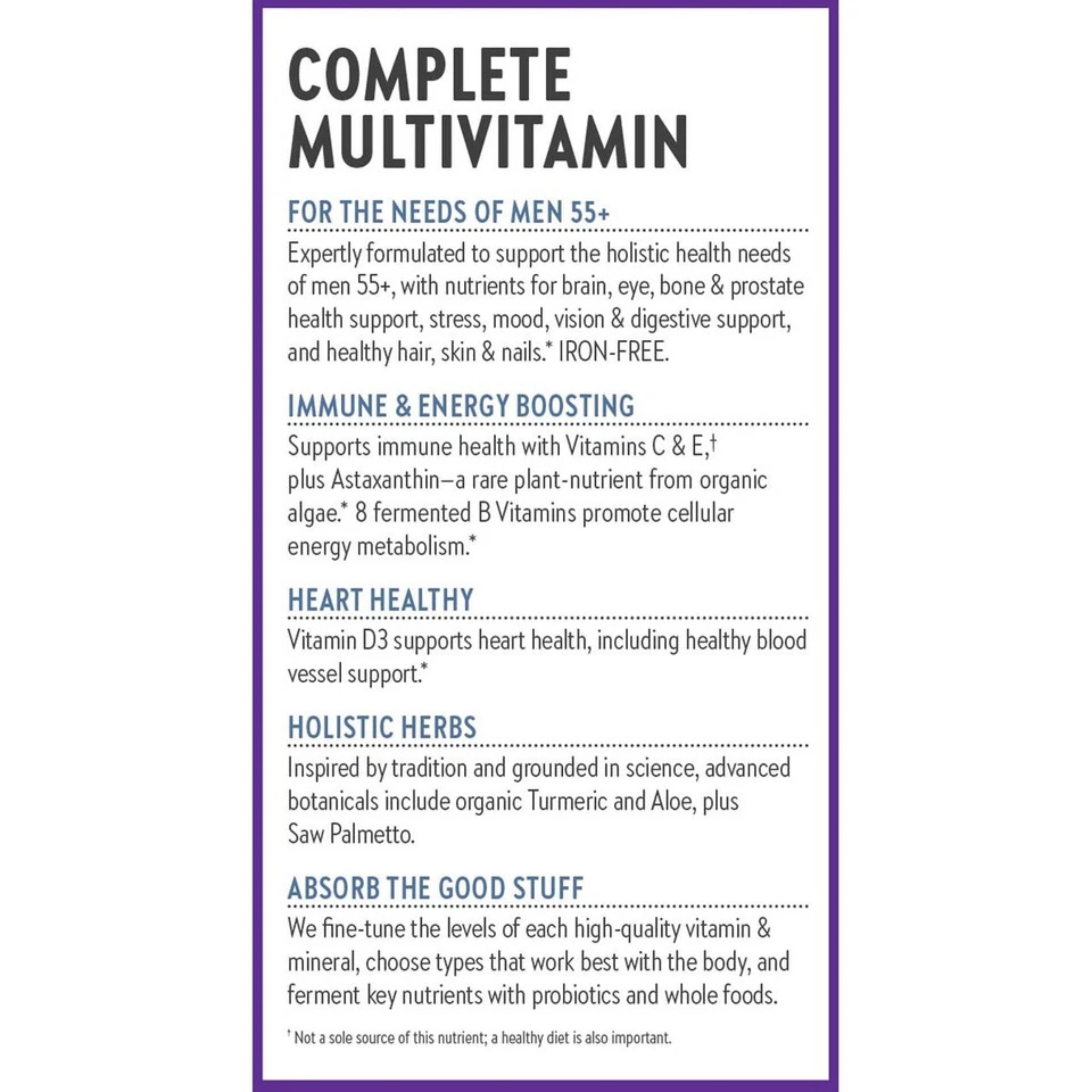 New Chapter Every Man’s One Daily 55+ Multivitamin – Brain, Heart, Prostate & Immune Support – Fermented Nutrients – 72 Caplets
