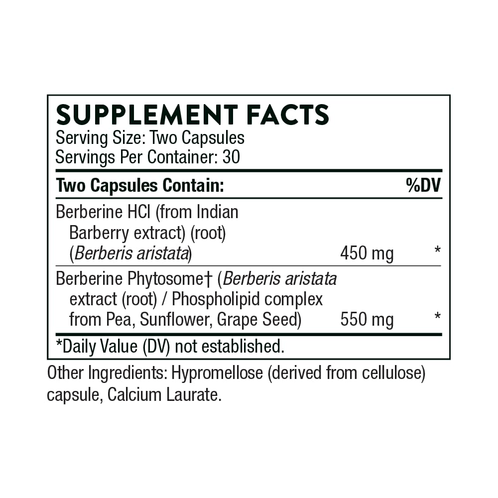 THORNE Berberine 1000 mg - Heart Health, Immune Support, & GI Wellness | 60 Capsules - Ballimart