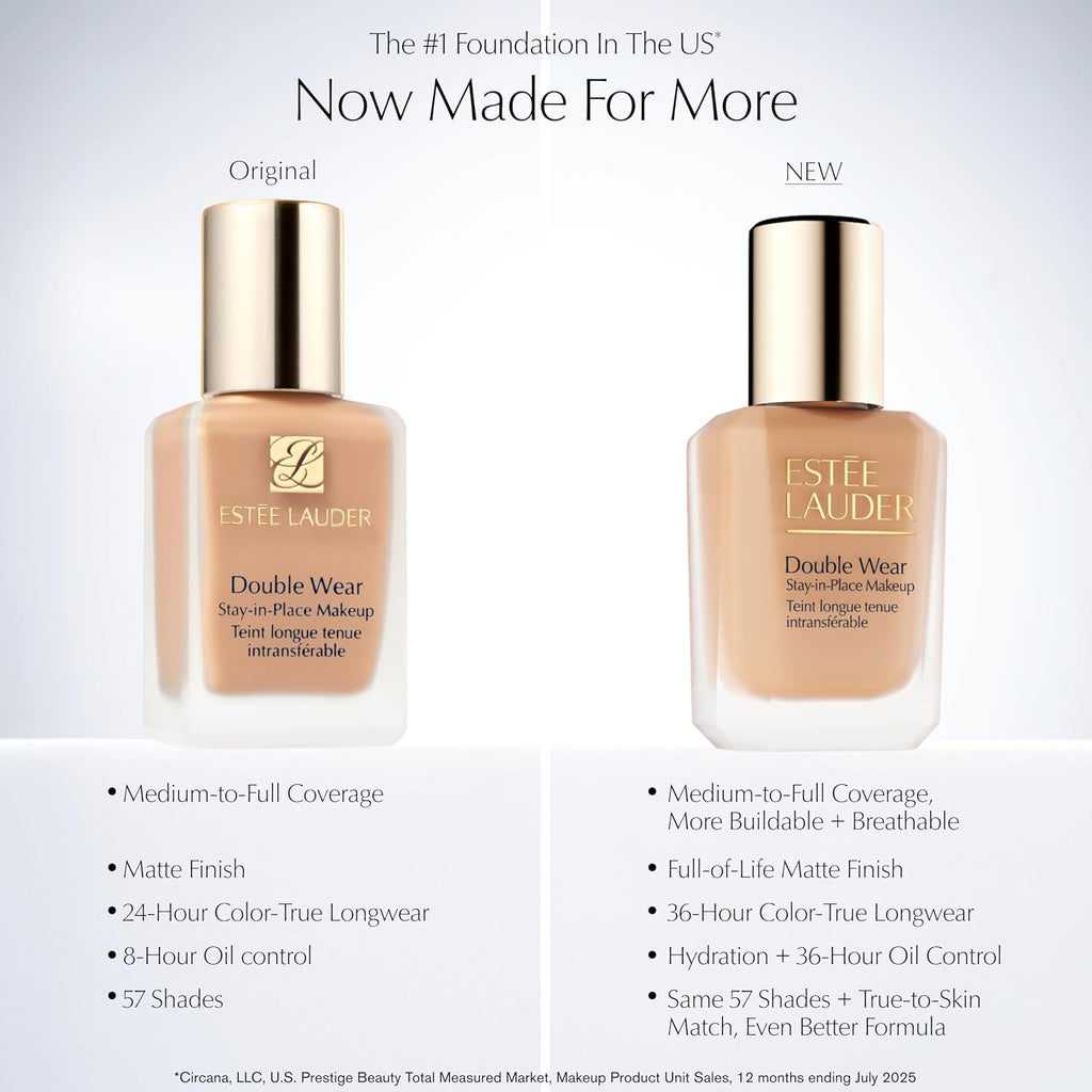 Estée Lauder Double Wear Stay-in-Place Foundation Makeup Long-Wear Matte 1 Fl Oz