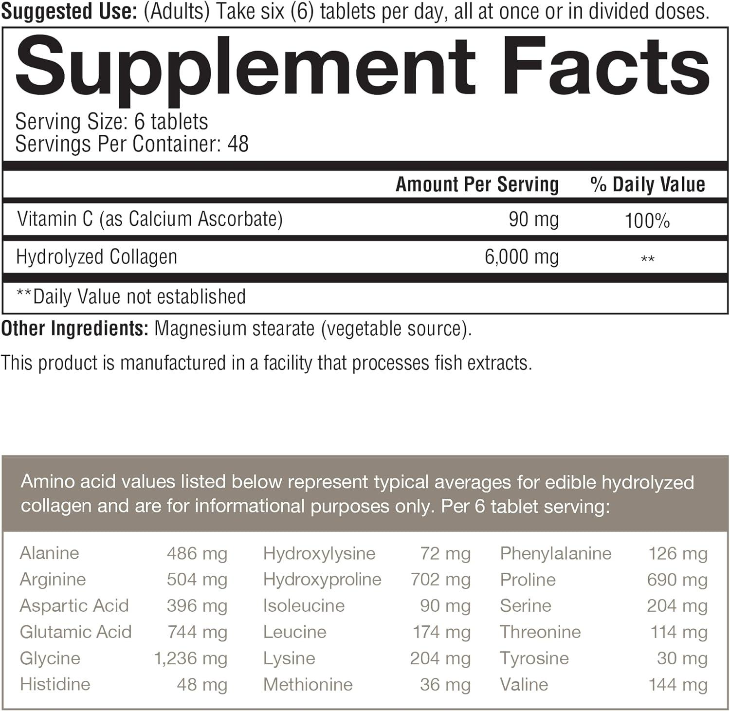 Youtheory Advanced Collagen Supplement – 6,000 mg Collagen with Vitamin C, Supports Hair, Skin, & Nails – 290 Tablets - Ballimart