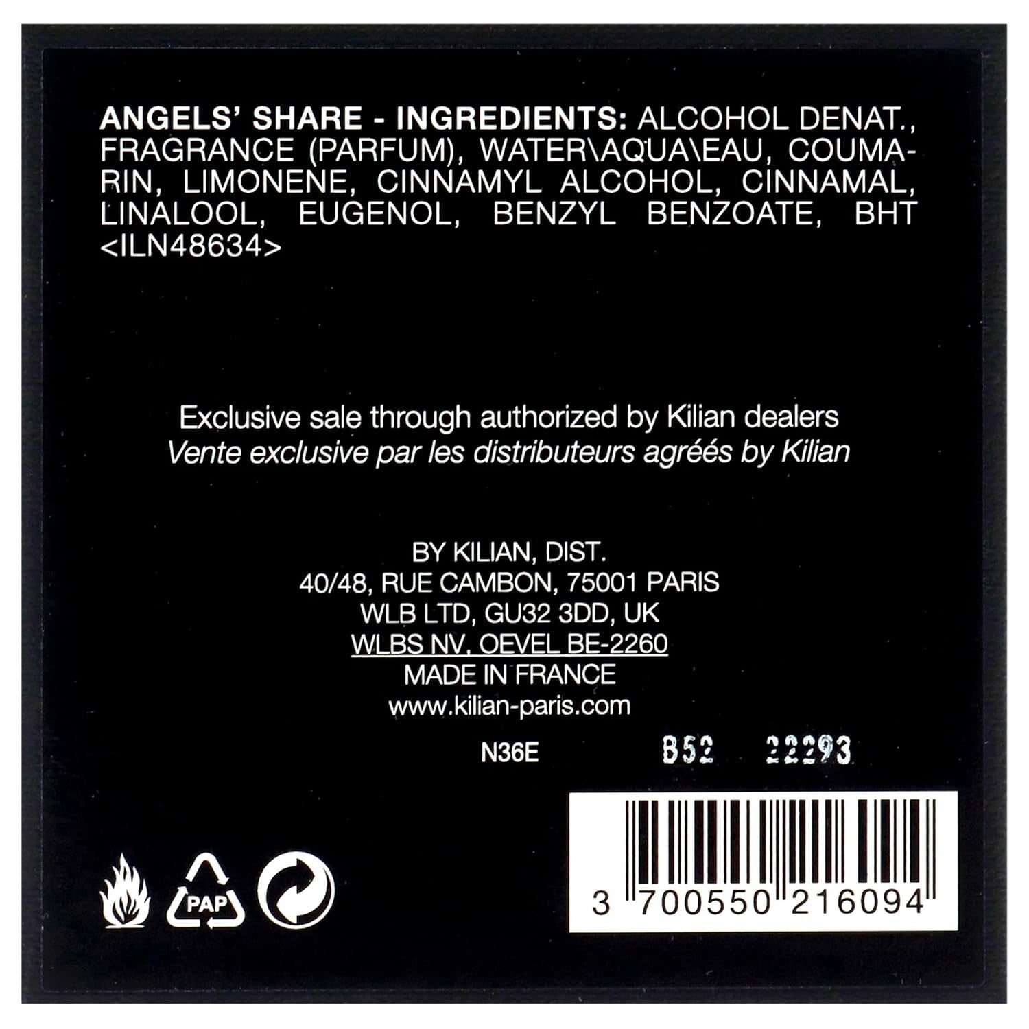 Kilian Angels’ Share Eau De Parfum 1.7 oz – Luxury Unisex Warm Spicy Cognac Fragrance