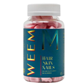 WEEM Hair Skin & Nails Gummies – Vegan Biotin Vitamins for Faster Hair Growth, Stronger Nails & Healthy Skin – Extra Strength Raspberry Flavor – 1 Bottle