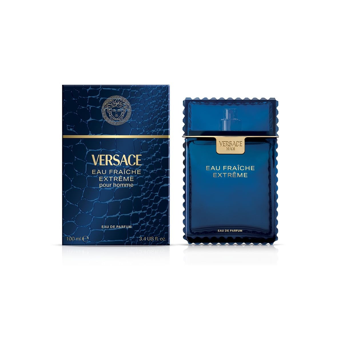 Versace Man Eau Fraiche Deodorant Spray for Men 3.4 oz – Fresh Aquatic Luxury Body Spray