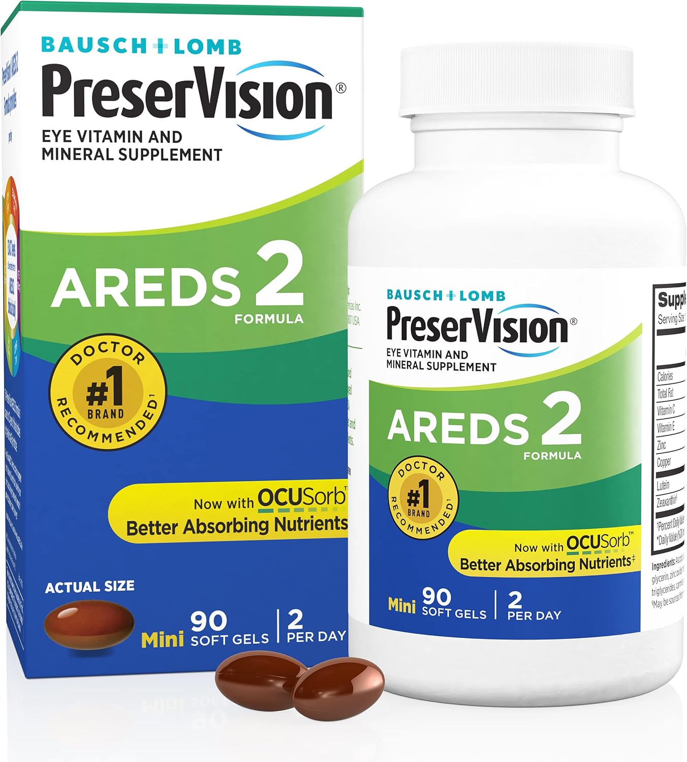 PreserVision AREDS 2 Eye Vitamins 210 Capsules | Bausch + Lomb