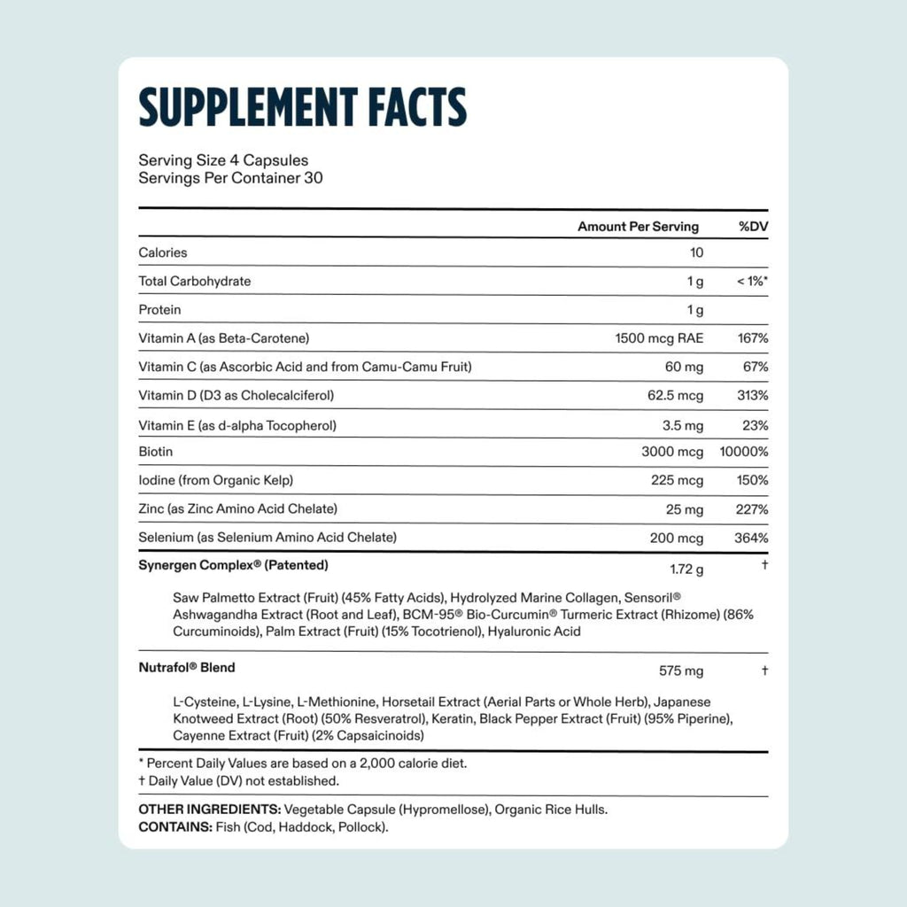 Nutrafol Supplement for Hair Support – 1 Month Supply - Ballimart