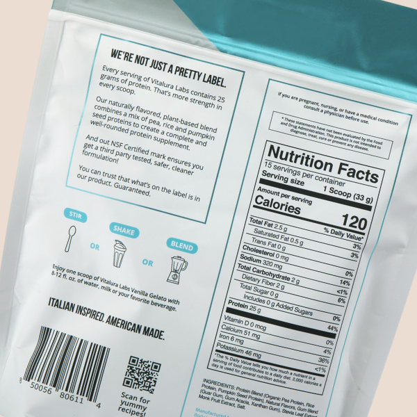 Vitalura Labs Protein Powder – Premium Performance Nutrition, 25g Protein Per Serving, NSF Certified