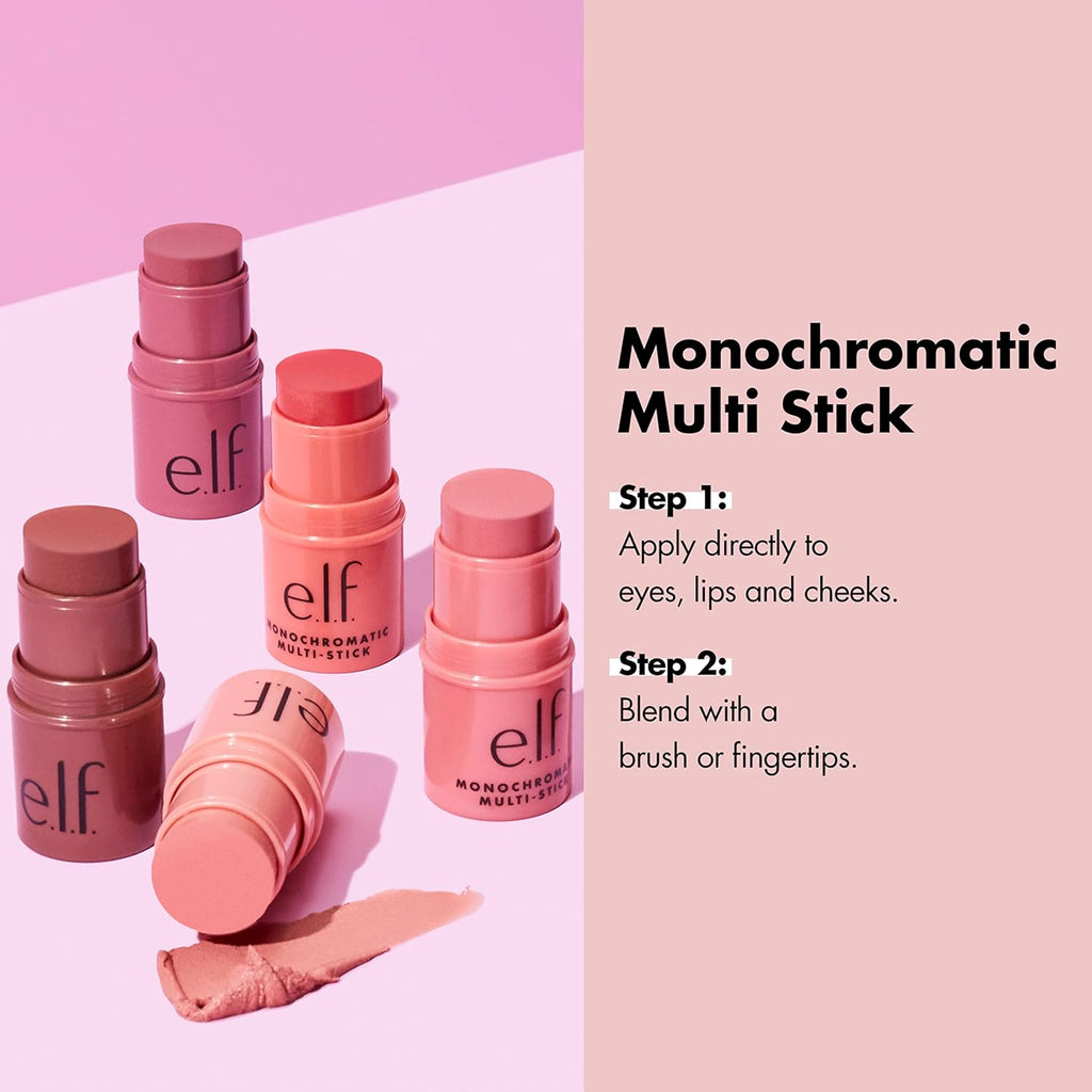 e.l.f. Monochromatic Multi Stick for Eyes Lips Cheeks – Dazzling Peony